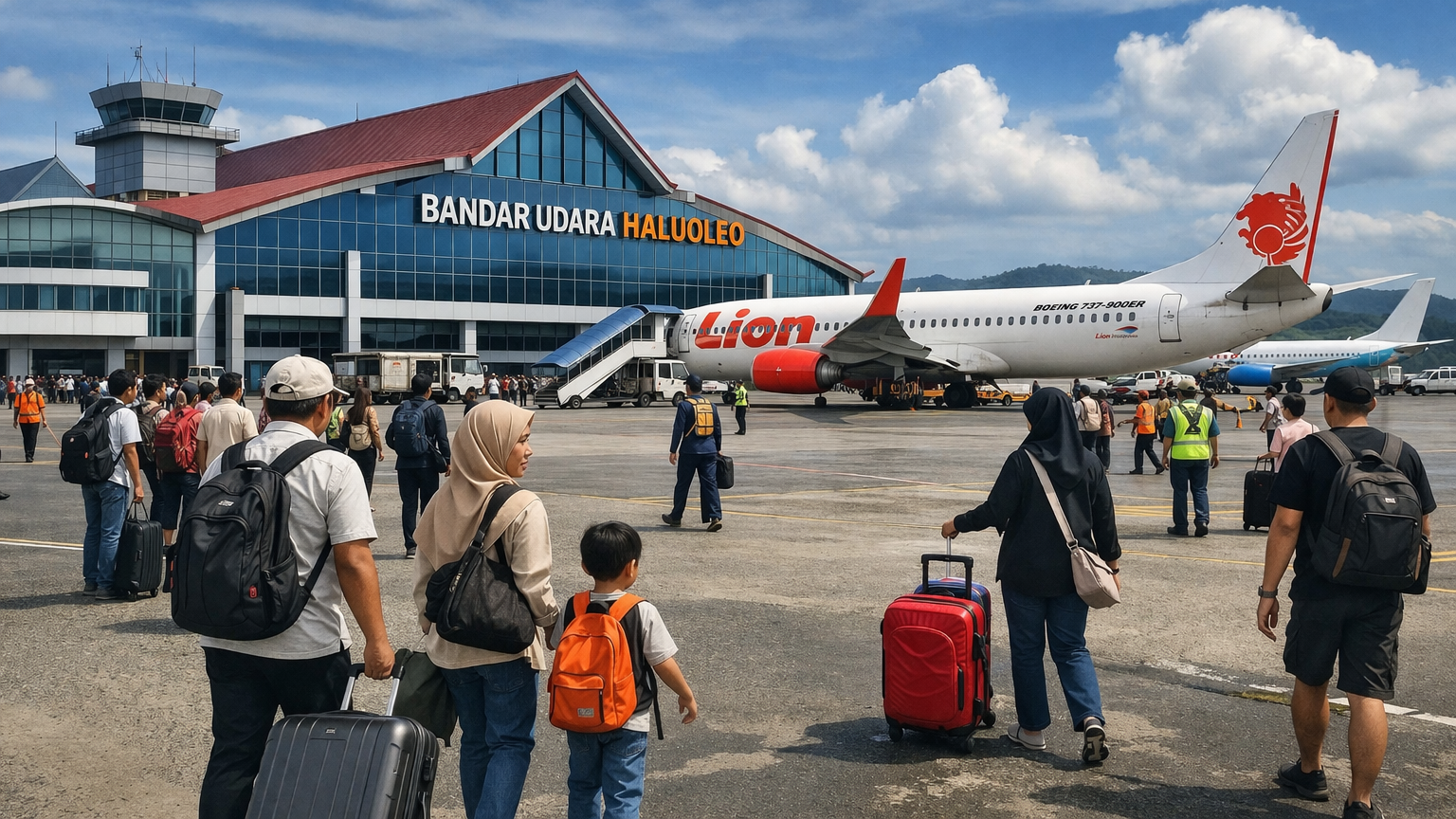 H+4 Lebaran Diperkirakan Jadi Puncak Arus Balik 2026 di Bandara Haluoleo Kendari 