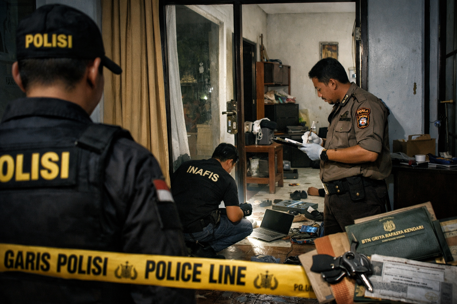 Polisi Selidiki Pembobolan Rumah di Griya Rafassya Kendari yang Ditinggal Mudik