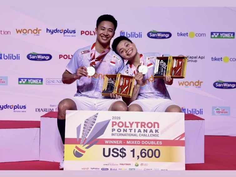 Apriyani Rahayu/Dejan Ferdiansyah Juara Polytron International Challenge 2026 usai Tumbangkan Pasangan China Taipei