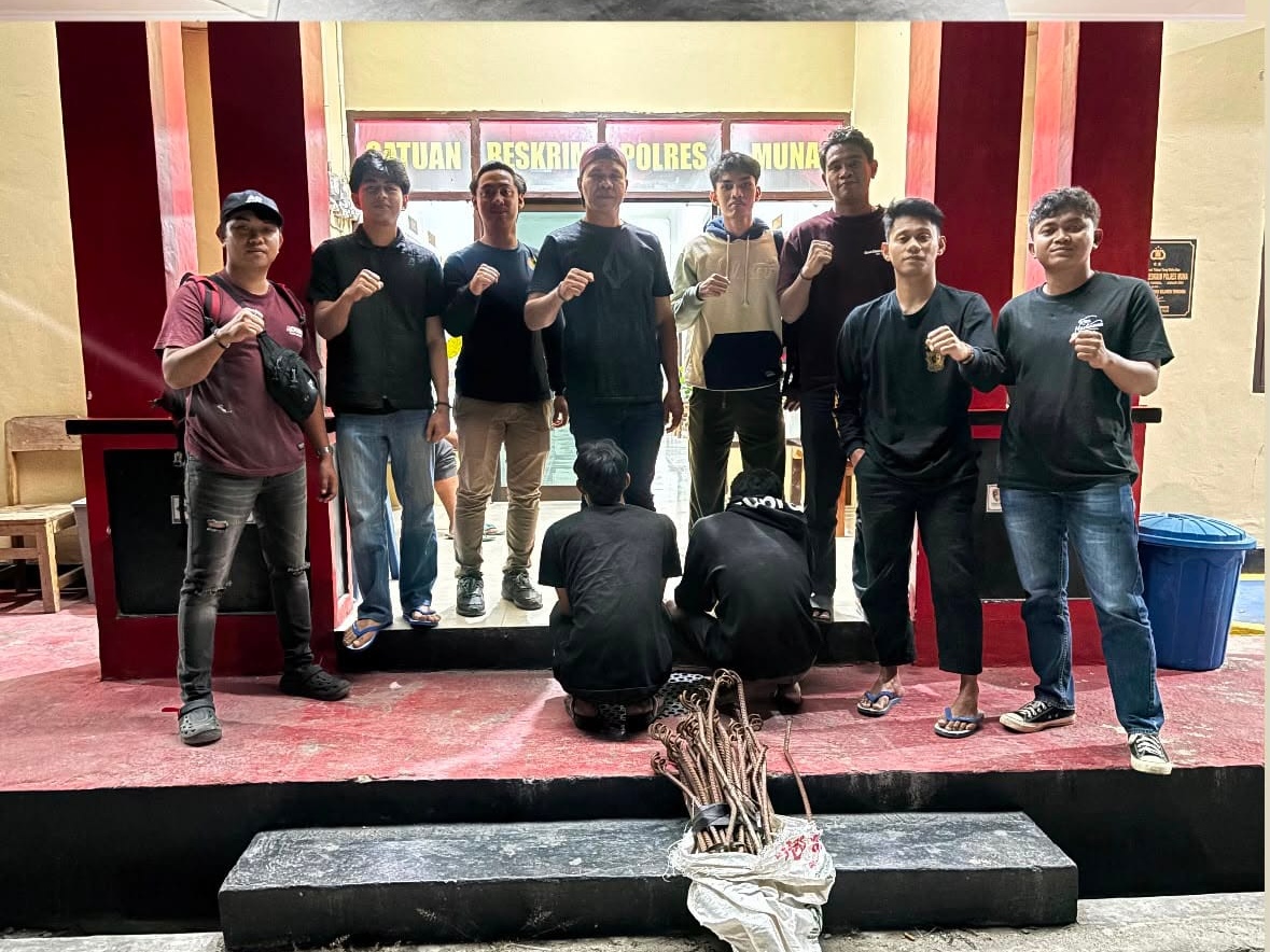 Kasus Pencurian Besi Pagar Alun-Alun Raha Terbongkar, Polisi Tangkap 2 Pelaku